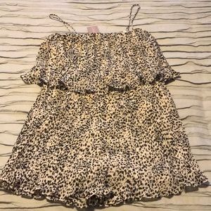 Vestique leopard romper NWT